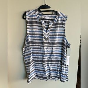 Liz Claiborne sleeveless linen top